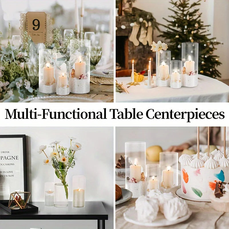 Cylindrical Glass Vase Set