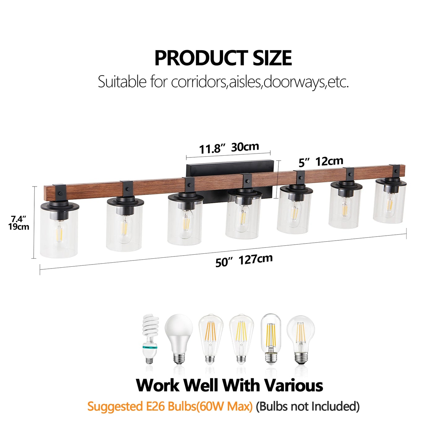 ARLGSITE Rustic Industrial Farmhouse Vanity Light Wall Sconce Bathroom