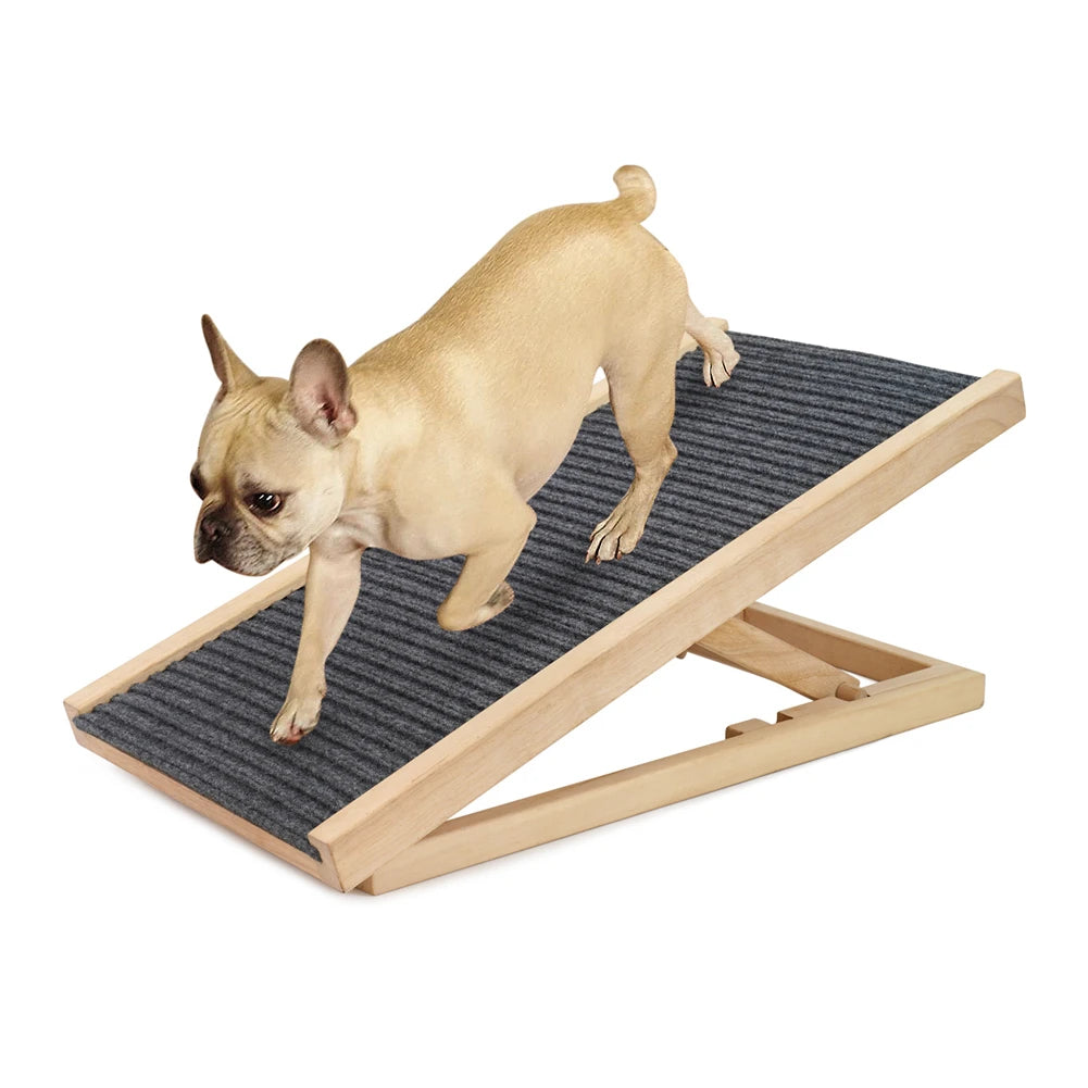 TWISTER.CK Natural Pine Wooden Pet Dog Ramp Universal Heavy Duty