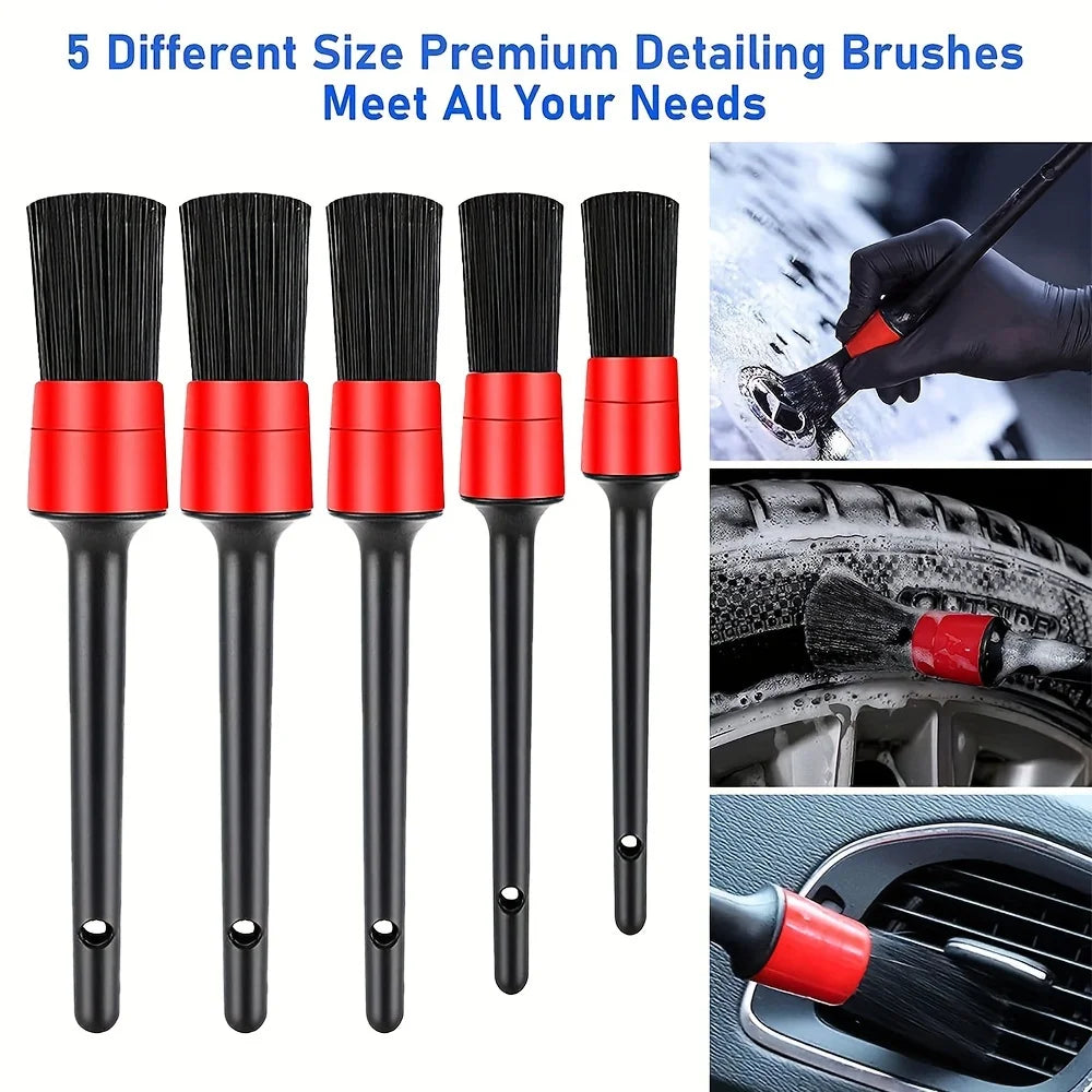 Car Detailing Brush Set Auto Cleaning Kit For Vents And Air Outlets