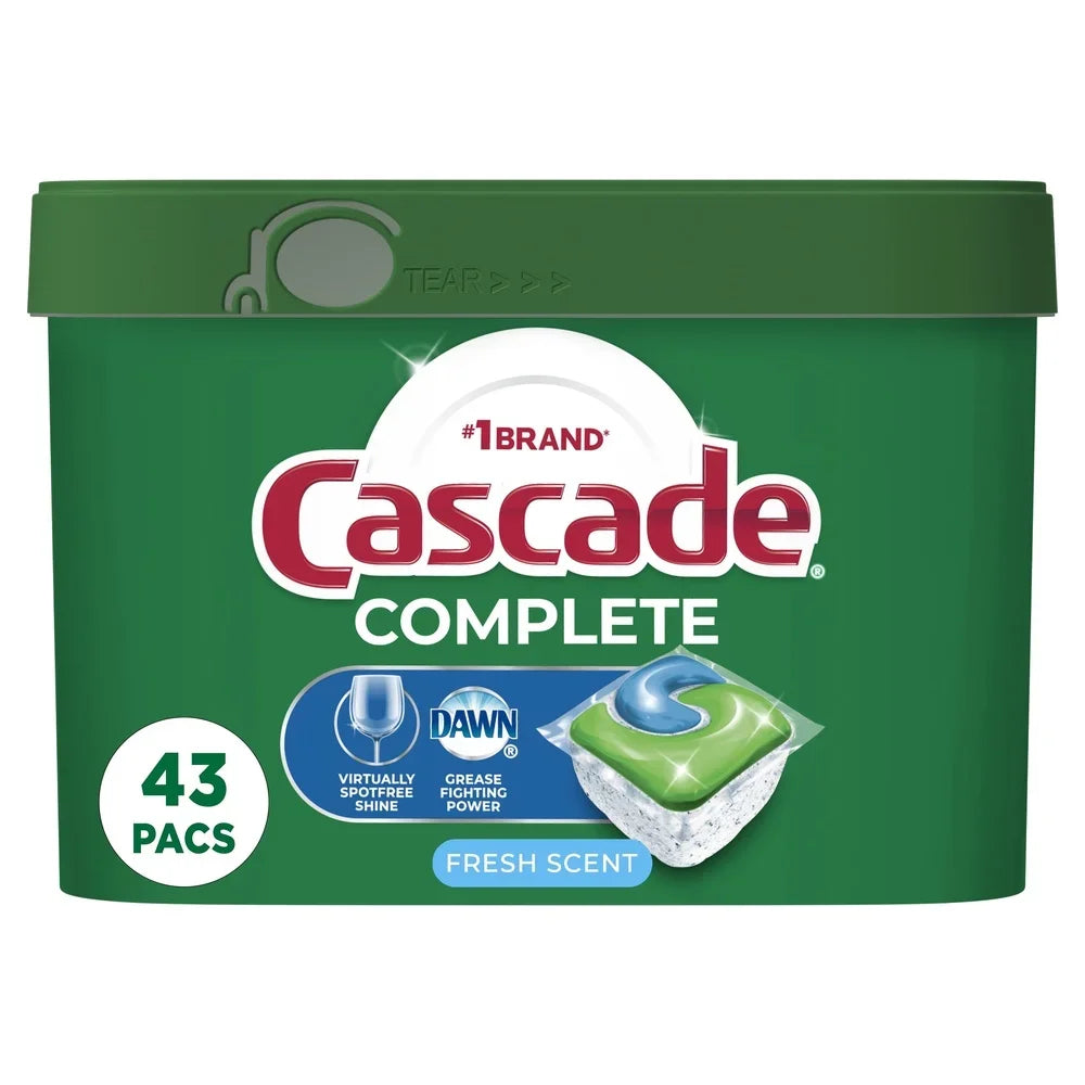 Dishwasher Detergent Pods Fresh Scent 43 Count With Powerful Cleaning