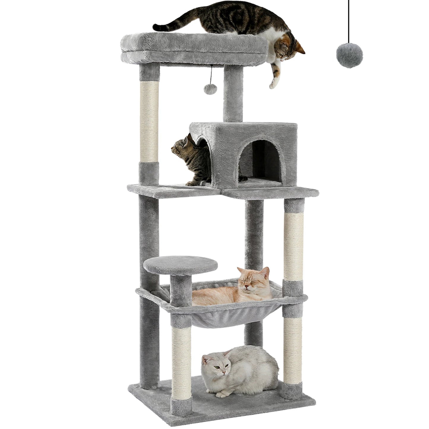 PAWZ Road Five Level Cat Tower For Large Cats Hammock