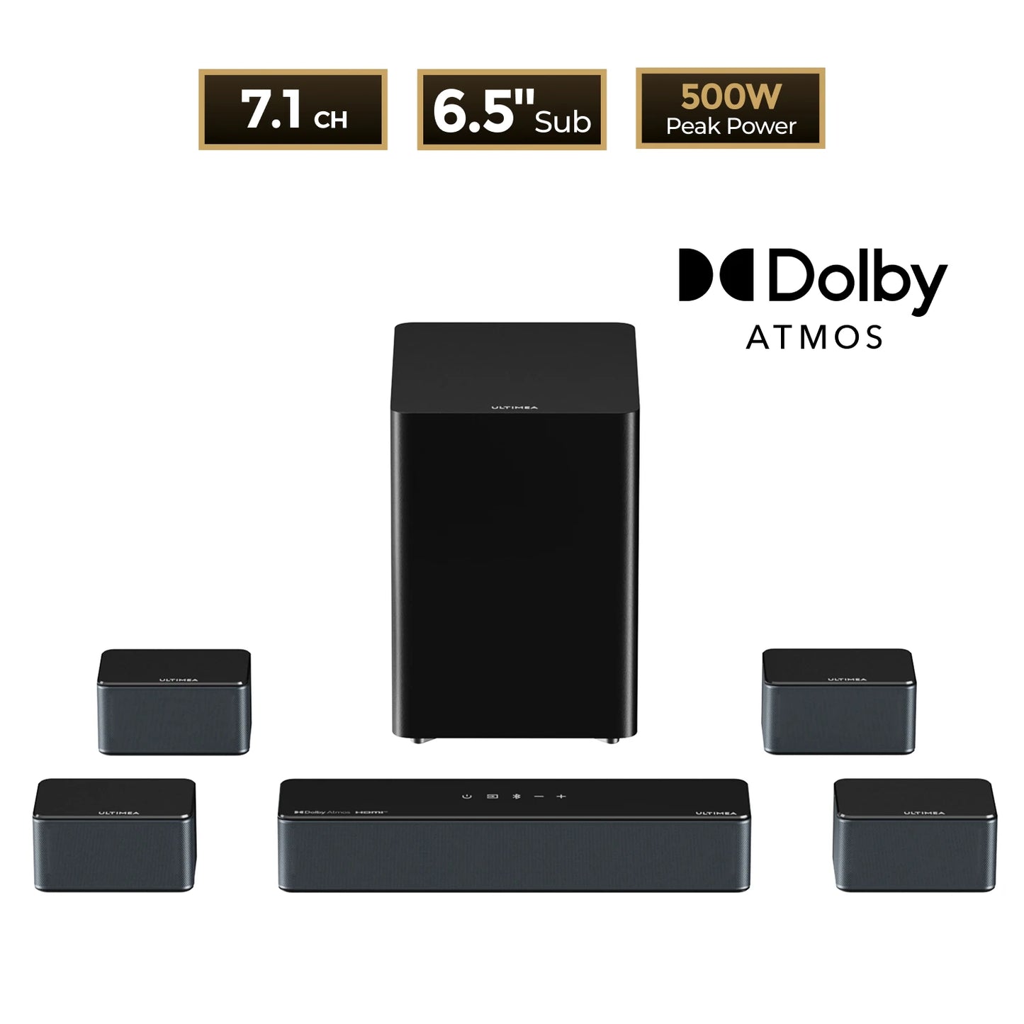 ULTIMEA Poseidon D80 7.1 Surround Soundbar With Dolby Atmos