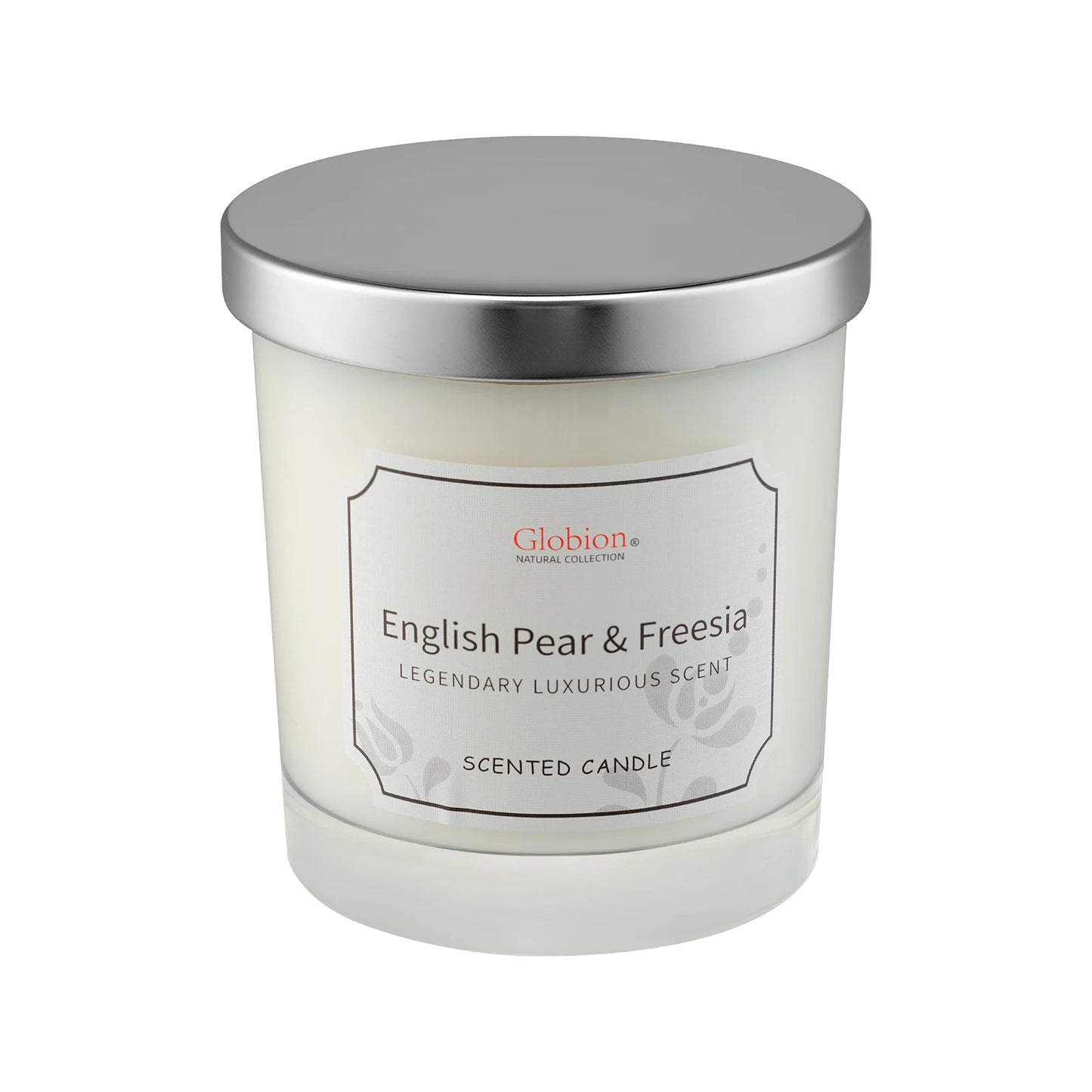 English Pear and Freesia Aromatherapy Candle in Glass Jar