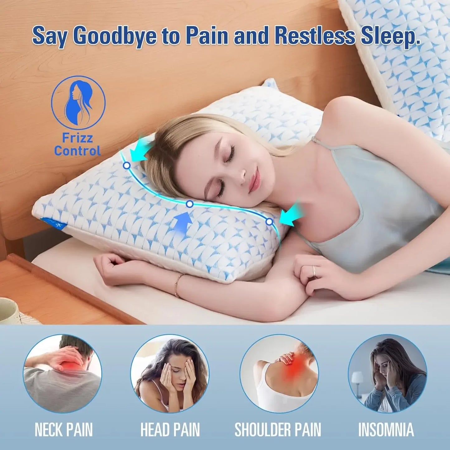 Shredded Memory Foam Pillows Set of 2