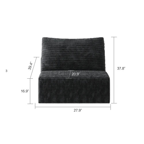 YQXH Cloud Style Corduroy Covered Sectional Sofa U Shaped