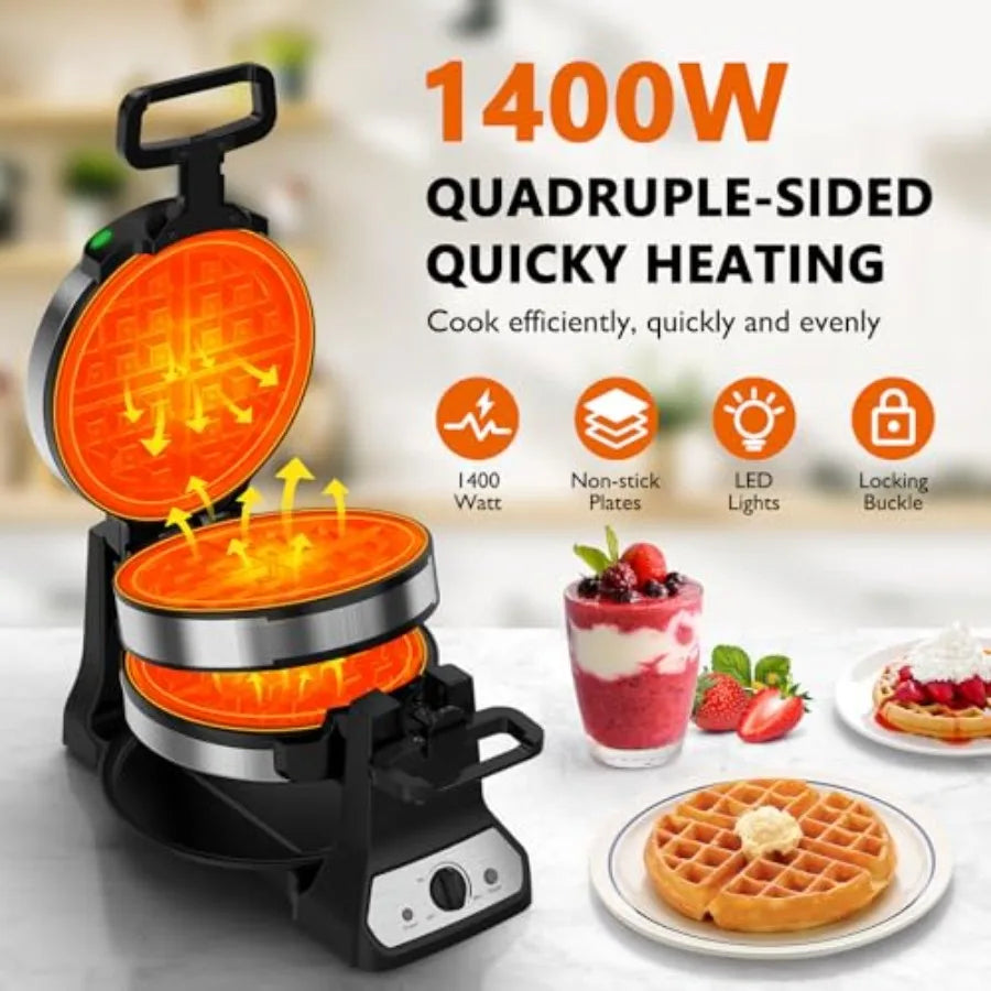 Double Belgian waffle maker