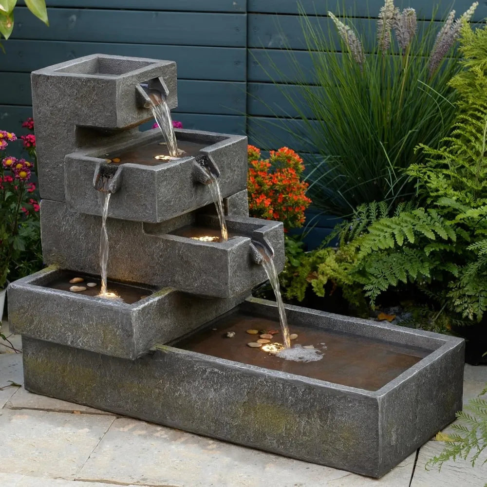 Outdoor Cascade Water Fountain